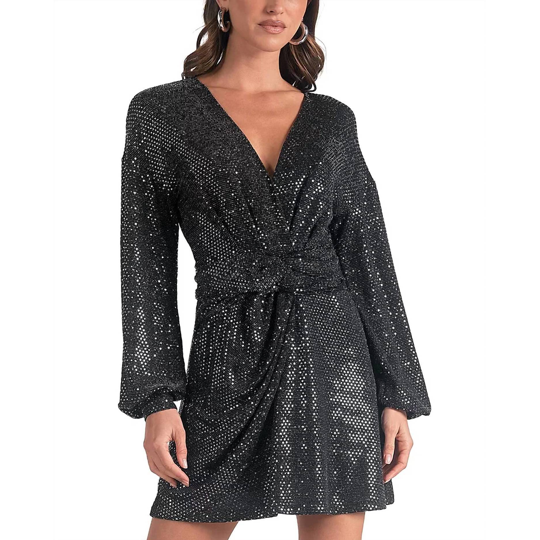 New Elan Sparkle Dress In Black